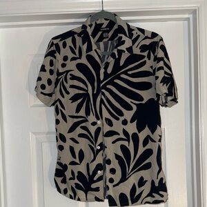 Express White & Blue Button Down